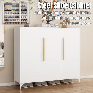 Steel Shoe Cabinet Outdoor Household Multi-level Large Capacity Dust-proof Shoe Rack