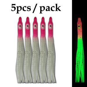 Octopus Skirt Jarum Jigging Assist Hook Pink Cumi Karet 8cm