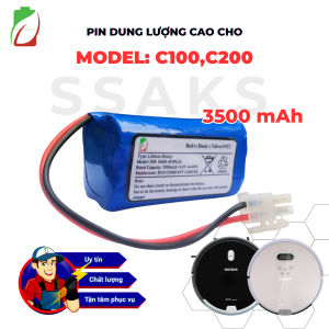 PIN LG 3500mAh (CHÍNH HÃNG BH 6 THÁNG) NÂNG CẤP CHO ROBOT HÚT BỤI SSAKS C100C200 (pin gốc 2500mah)