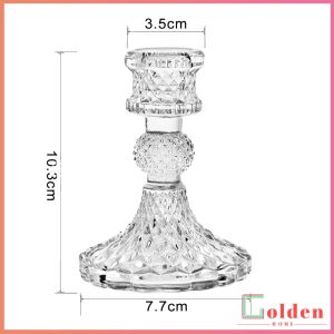 Golden เชิงเทียนแก้ว เนื้อแก้วหนา แก้วเนื้อดี ใช้งานสะดวก candlestick