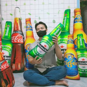 GỐI ÔM CHO BÉ MẪU GIÁO HÌNH CHAI BIA GỐI ÔM 3D GIÁ SỈ