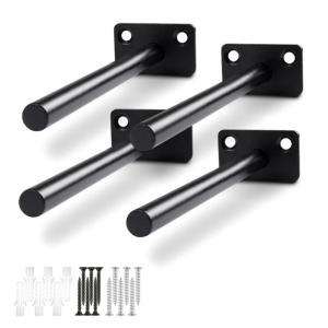 Slimming Profile Floating Brackets Durability Metal Construction Seamlessly Integration for Contemporary Shelves