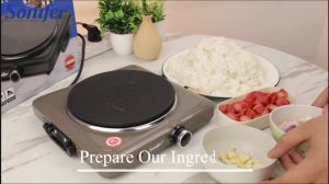 Sonifer Electric Hot Plate 1000W Electric Stove 5 Gears Portable Ceramic Cooktop for all pots