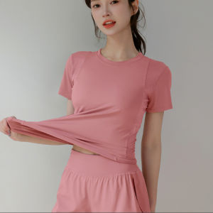 Love Yoga Yoga T-shirt And Shorts Sports Mesh Quick Drying Tops Running Suits fitness casual dry fit