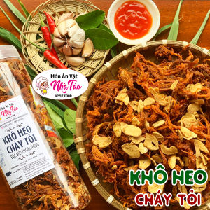 500G Khô Heo Cháy Tỏi Thơm Ngon Đậm Vị - Hũ PET - Món Ăn Vặt Nhà Táo