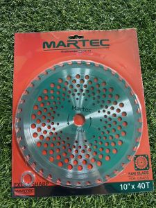 (12ชิ้น) **แถม 1 ชิ้น** ใบมีดตัดหญ้า ใบวงเดือนตัดหญ้า 10นิ้ว 40ฟัน ฟันติดเพชร MARTEC