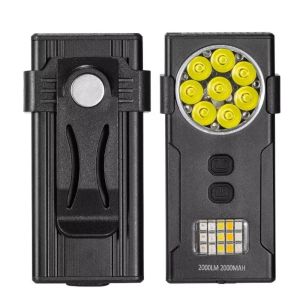 MUQZI Portable Work Light Hands-free Bright Light Keychain Flashlight Multifunctional with  Clip Hat Clip Headlight Outdoor Use