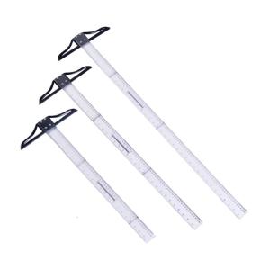 ชุดเออร์โกโนมิกถอดออกได้การศึกษาสำหรับการใช้งานอุตสาหกรรมเพื่อการศึกษาไม้บรรทัดรูปตัวทีแบบ3แพ็ค