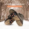【New Arrival】 5-Stud Climbing Crampons Anti Slip Mountaineering Cleats Unisex Boots Snow Cleats Walking Hiking Accessories. 