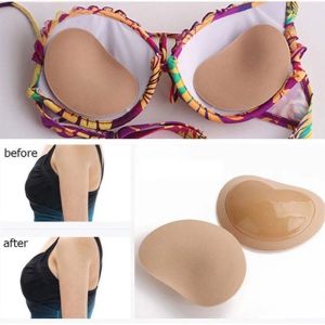 Soft Push Up Bra Pad Inserts Removable Breast Enhancer Padding Invisible Nipple Cover For Bikini Swimsuit Sports Bra Daily Underwear Women Swimwear Accessory