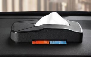 Tempat Holder Multifungsi Tissue + Kartu Sunvisor Mobil | Premium