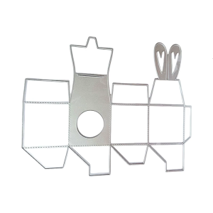 Bunnies Ear Box Cutting Dies Scrapbooking Stencils Carbon Steel Die Cut Templates for Card Making Packaging Decoration