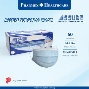 ASSURE Surgical Face Mask 3-Ply With Ear- Loop 50S/Box