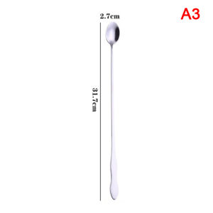 GG ช้อนกาแฟด้ามยาวทำจากสแตนเลสสุดสร้างสรรค์ช้อนคนทำน้ำแข็ง1ชิ้น