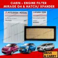 Bundle Air Filter and Cabin Filter Mitsubishi Mirage G4/HB(2012 - 2022) Xpander(2018-2022). 