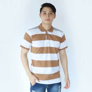  SC Kaos pria berkerah stripe belang garis garis | kaos salur engginering lengan pendek 7887