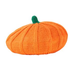 ALENEE Keep Warm Pumpkin Beret Painter Hat Orange Knitted Hat Fashion Artist Hat Parent-Child Hat Ladies