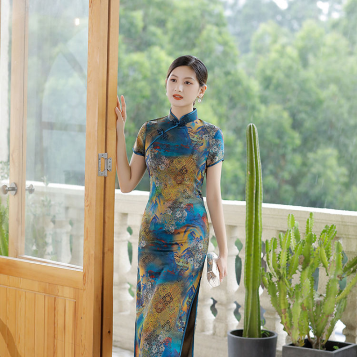 Available Women Cheongsam Cheong Sam Sum Qi Pao Chinese New Year CNY Traditional Wear Shirt Slim Plus Size Lazada PH