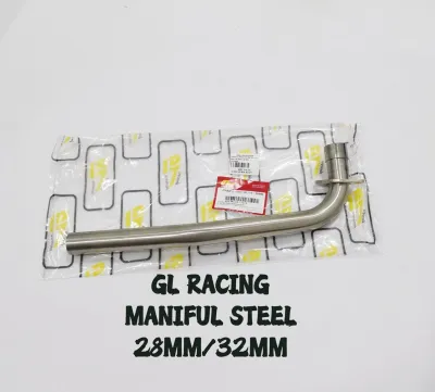 [ GL RACING ] SRL115 SRL115 FI WAVE125 RACING MANIFUL MANIFOLD PIPE EXHAUST EKZOS STAINLESS STEEL 28MM 32MM