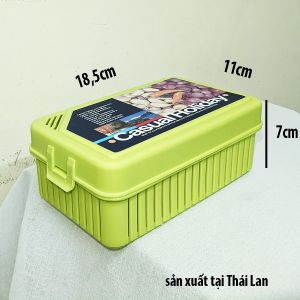 Hộp nhựa có khe thoáng khí nắp khóa cài dùng đựng hành tỏi ớt. Sx tại Thái Lan. 185x11x7cm. TL5138