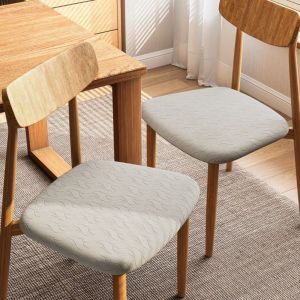 SKJK STUDIO Có thể tháo rời Áo bọc ghế ăn Vải Jacquard co giãn Có thể giặt được Vỏ đệm ghế Tối giản Chống bẩn Bọc ghế bảo vệ Phòng ăn