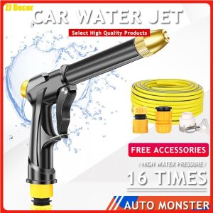 High Pressure Water Spray Gun Water Jet Car Wash Gun With 5M Watering Hose Nozzle Sprinkler watering cleaning tool