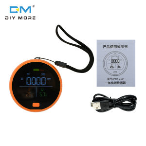 diymore PTH-21D Three-in-One Air Quality Monitor Carbon Monoxide/Temperature/Humidity Portable Carbon Monoxide Detector Rechargeable CO Monitor Type C