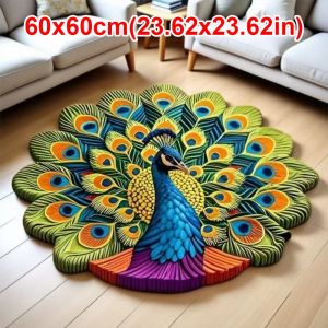 WAPKTY Special-shaped Pea Carpet Non-slip Soft Pea Mat Portable Absorbent Blanket for Living Room Tea Table Bedside