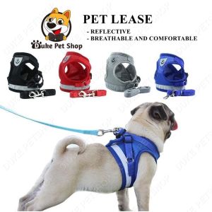 Dog Vest Harness and Leash Pets Puppy Kitten Clothes Adjustable Vest Walking Jacket Leash Pet Vest L