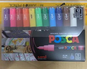 Japan UNI Mitsubishi PC-1M/3M/5M POSCA Sapphire Jia Acrylic Marker Pen Suit Advertising Marker Suit