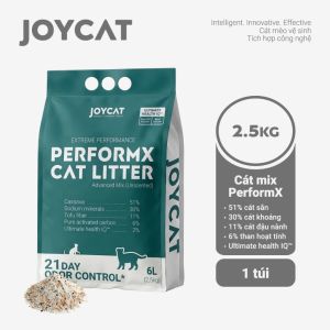 Cát sắn - đậu nành - khoáng Mix PerformX Advanced JOYCAT (Túi 2.5kg / 6L) - Cát Theo Dõi Sức Khỏe Mèo - T3 PETS SHOP