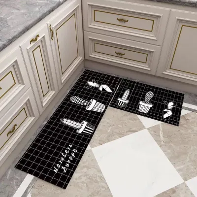 JSM - Keset Kaki Dapur Anti Slip Keset Modern Alas Kaki Lantai 2in1 Keset Lantai 40x60 dan 40x120 cm