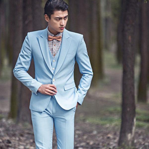 Korean suit suits three-piece tuxedo suit trousers Formal mens