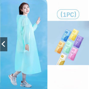 One Time Use Adult Travel Outdoor Disposable Semi Rain Coat Plastic Raincoat Rainwear Emergency Baju Hujan Plastik 一次性雨衣
