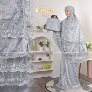 MUKENA SUTRA PARIS WARNA RENDA SUSUN TILLE