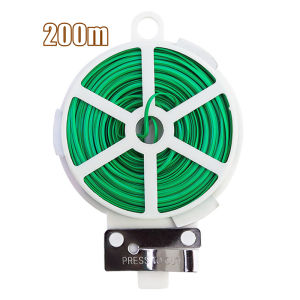 200M Garden Plant Tie Wire Roll With Cutter Gardening Tool Free Cable Ties for Climbing Plants