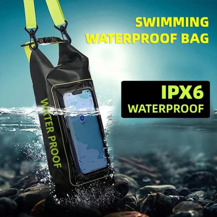 QEARG 2L Swimming Waterproof Bag 2In1 Phone Bag Mobile Phone
