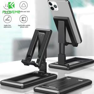 FLOVEME Foldable Tablet Mobile Phone Desktop Phone Stand for iPad iPhone Samsung Desk Holder Adjustable Desk Bracket Smartphone Stand