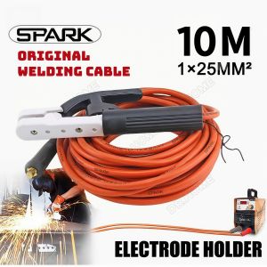 SPRAK welding cable 20-10 meters with Electrode Holder and Connector Universal Welding Cable Set 300A High Quality（Enough for 25 MM）