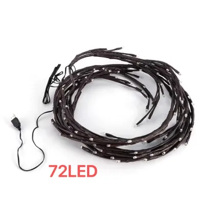 72/96/144 LED USB Rattan Lamp Wall Decoration TARSURR Tree Vine Light Lighting Form Simulation Rattan Christmas LED String High Quality