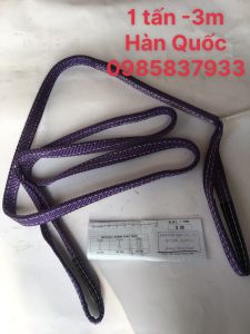 Dây cẩu hàng 1 tấn 3 m Hàn Quốc dùng móc buộc cẩu kéo an toàn hiệu quả