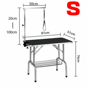 Pet Grooming Table for Dogs Foldable Dog Grooming Table with Storage Basket and Grooming Arm