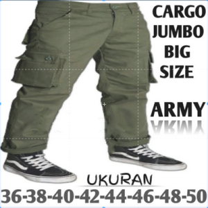 CELANA PANJANG PRIA SUPER JUMBO CARGO BIG SIZE KARGO GUNUNG KEMPOL KIMPUL LORENG Bahan Chino Chinos