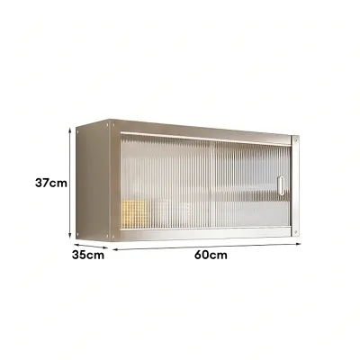 Kitchen Cabinet Dustproof Hanging Storage Cabinet Wall-mounted Shelf Anti-termite Glass Food Cabinet