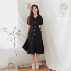 HFF - HN - Dress Wanita Remaja Cantik Mewah / Baju Dress Wanita Model Terbaru / Dress / Dress Wanita / Baju Dress Polos / Pakaian Wanita Korea / Baju Wanita / Baju Dress Panjang / Baju Gaun Wanita / Fashion Wanita Import / Dress Summeria / HN02