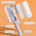 Self Cleaning Hair Brushes, Retractable Hair Brush, Easy Clean Hair Brush with Retractable Bristles, Anti Static Massage Comb Brush for Effortless Hair Removal and Cleaning (Grey). 