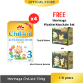 Morinaga Chil-kid Step 3 (No Sucrose) 4 boxes x 700g [Free 1 Plushie Keychain Set]. 