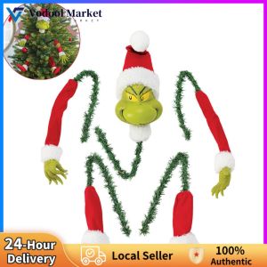 Christmas Decoration 5PCS Arm Leg Head Ornaments Holder Grinch Xmas Party Accessory for Christmas Tree Decor