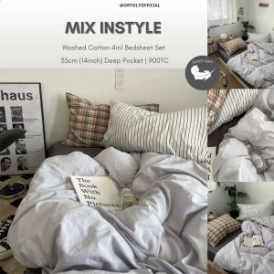 🇲🇾 𝗥𝗘𝗔𝗗𝗬 𝗦𝗧𝗢𝗖𝗞 𝟮𝟰𝗵𝗼𝘂𝗿𝘀 🚚 MIX INSTYLE 35CM Microfiber Bedsheets Set Flora Series