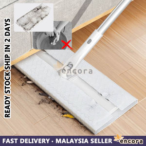 Encora 360° Rotation Dry / Wet Electrostatic Dust Removal Paper Flat Dust Mop Pengelap Lantai
